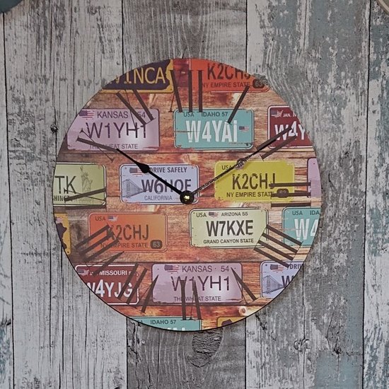 Nedis Wandklok met een travel-thema  Ø 30cm