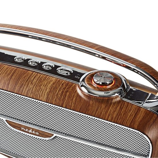 Nedis FM-radio | 60 W | Bluetooth® | Bruin / Zilver