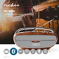 Nedis FM-radio | 60 W | Bluetooth® | Bruin / Zilver