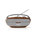 Nedis FM-radio | 60 W | Bluetooth® | Bruin / Zilver