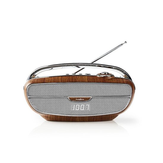Nedis FM-radio | 60 W | Bluetooth® | Bruin / Zilver