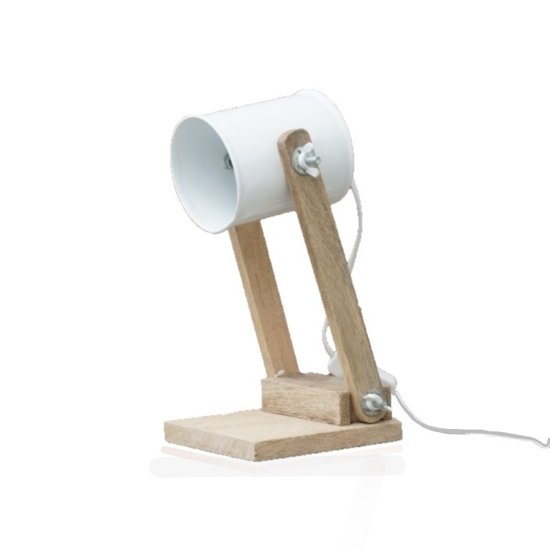 By Mooss Industriele tallamp met een witte metalen kap