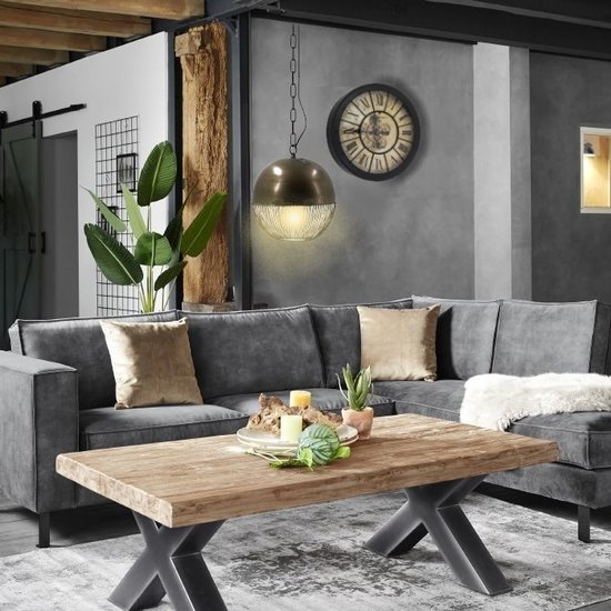 Kolony Ronde hanglamp bronskleur met een chique korf