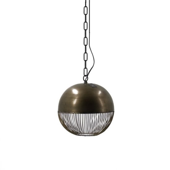 Kolony Ronde hanglamp bronskleur met een chique korf