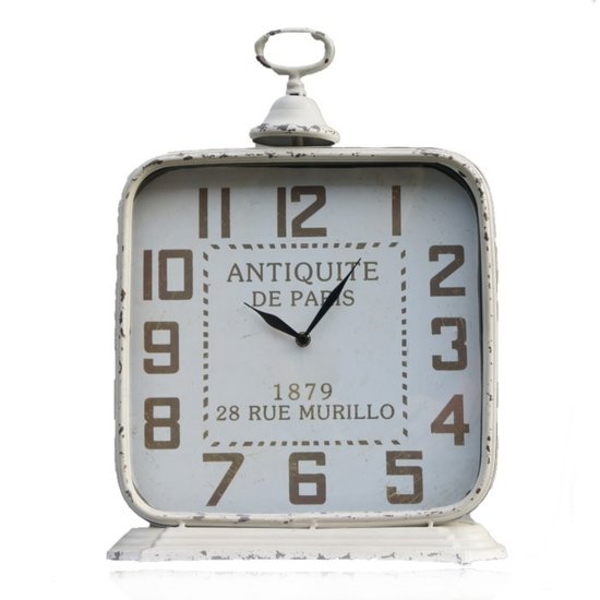 VM Collectie Vierkante vintage tafelklok