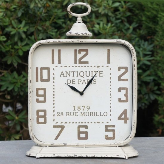 VM Collectie Vierkante vintage tafelklok