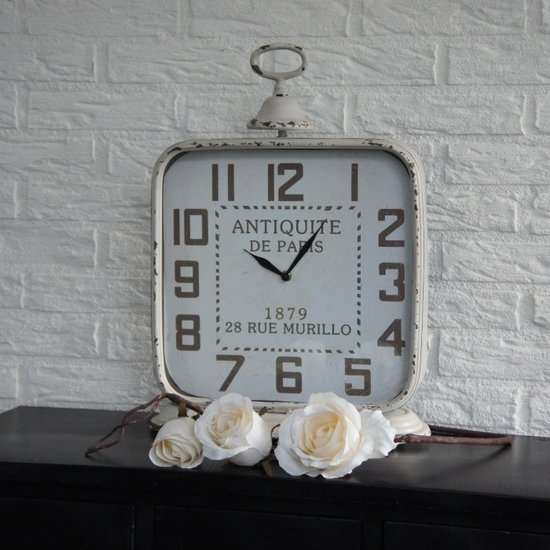 VM Collectie Vierkante vintage tafelklok