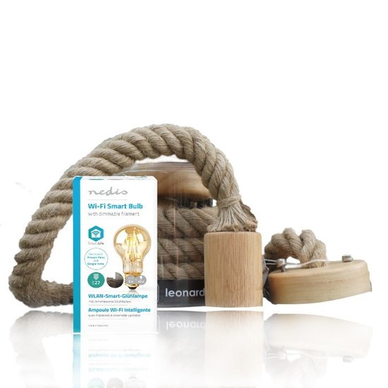 Nedis Touwlamp met een 5W dimbare wifi led lamp