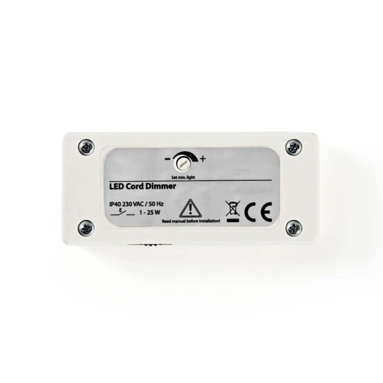 Nedis Lichtdimmer | Snoerdimmer | Led dimmer | 1 - 40 W | Wit