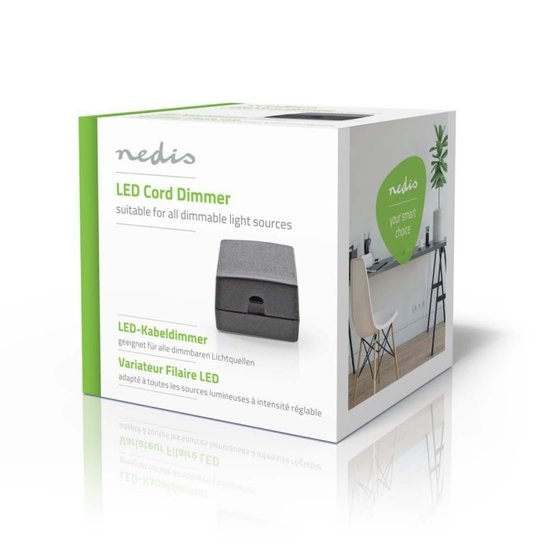 Nedis Lichtdimmer | Snoerdimmer | Led dimmer | 1 - 40 W | Wit