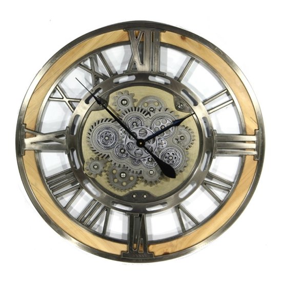 Goods Stijlvolle radarklok met ingelegd hout