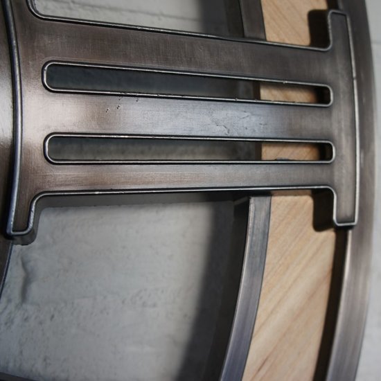 Goods Stijlvolle radarklok met ingelegd hout