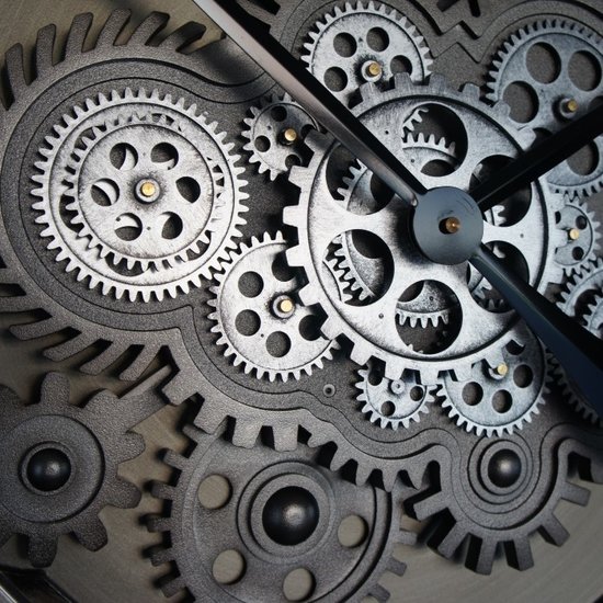 Goods Stijlvolle radarklok met ingelegd hout