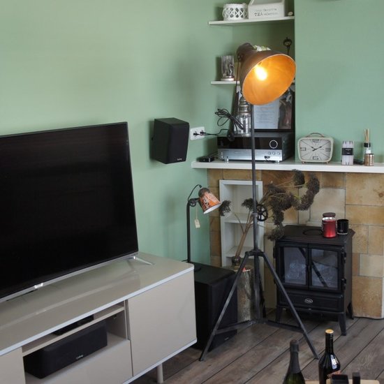 By Mooss Industriële vloerlamp Sunburn 153 - 220 cm zwart