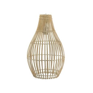 Beschrijven heel fijn tij Bamboe hanglamp naturel inclusief witte pendel en snoer | Rimisa sfeer en  decoratie