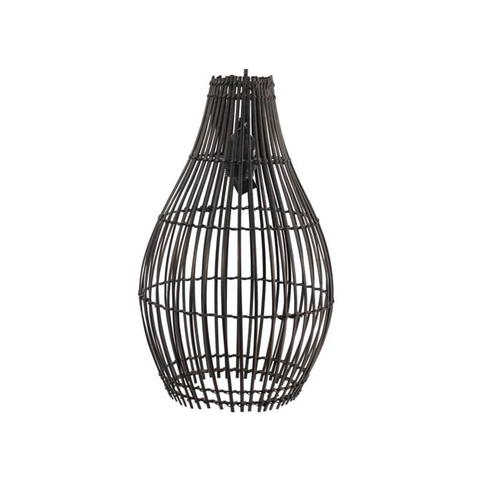 last nek les Bamboe hanglamp inclusief pendel (zwart) | Rimisa sfeer en decoratie