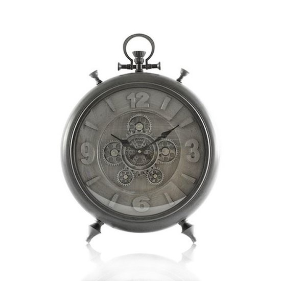 Countryfield Tafelklok zakhorloge Barker L zilver/grijs 52,5cm