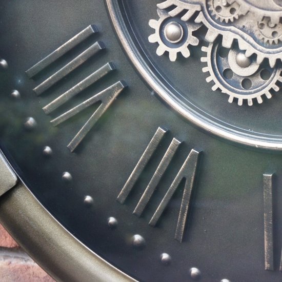 Kolony Radarklok met veel draaiende tandwielen Ø cm