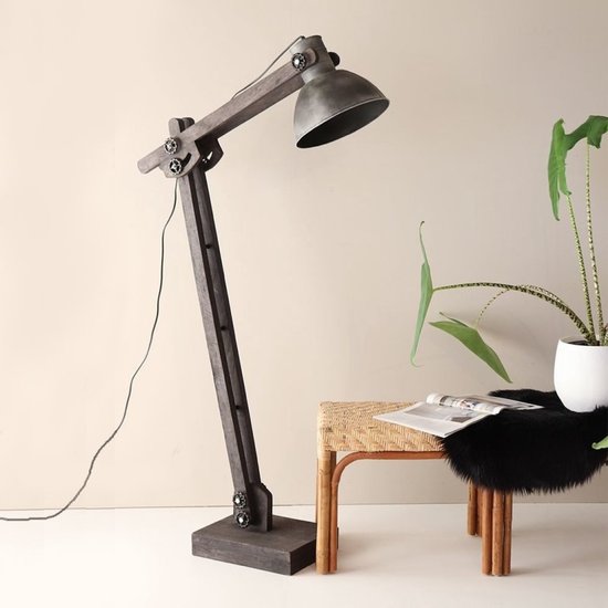 by Mooss Vloerlamp Sunburn 125 cm zwart geblakerd