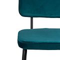 USUALS Joe eetkamerstoel - Petrol groen | Velvet
