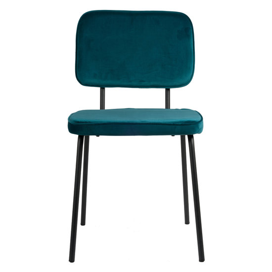 USUALS Joe eetkamerstoel - Petrol groen | Velvet