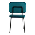 USUALS Joe eetkamerstoel - Petrol groen | Velvet