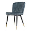 USUALS Vera Eetkamerstoel - Blauw | Velvet