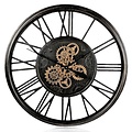 VM Collectie Radarklok Olaf  oud zwart metaal Ø86cm