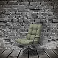 HomeBound by KY Draaifauteuil met arm Olive met microvezelstof