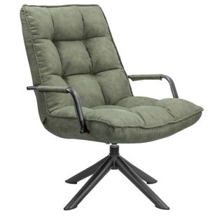 Draaifauteuil met arm Olive met microvezelstof