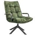 HomeBound by KY Draaifauteuil met arm velours 29 green