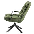 HomeBound by KY Draaifauteuil met arm velours 29 green