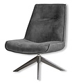 HomeBound by KY Draaifauteuil Monique in velvetstof antraciet