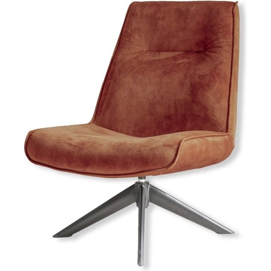 HomeBound by KY Draaifauteuil Monique in velvetstof roest