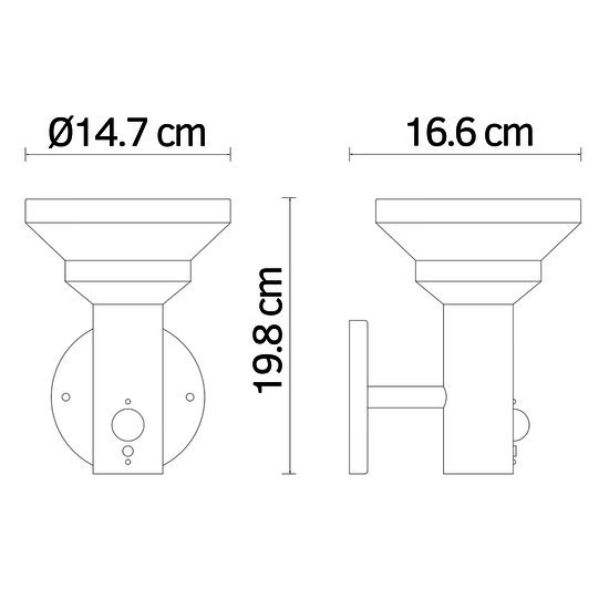 Solar Boston solar wandlamp 3 standen  2 sensoren max. 630 lumen