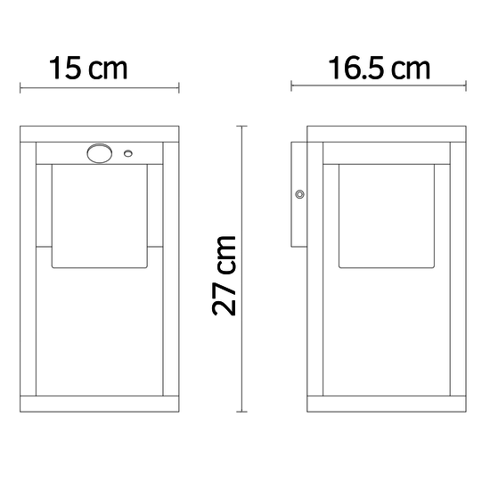 Solar Power Solar buitenwandlamp met sensors en 4 lichtstanden tot max. 600 lumen