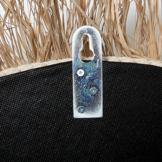 Bazar Bizar De Raffia Cowrie Spiegel - Naturel Wit