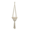 Bazar Bizar De Twisted Macrame Planthanger - Naturel Wit - L