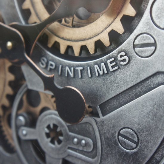 Kolony Tandwiel klok SPINTIMES Ø 60cm metaal en glas