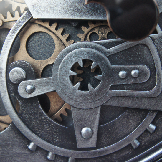 Kolony Tandwiel klok SPINTIMES Ø 60cm metaal en glas