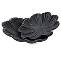 HomeBound Zwart schaaltje met bloemmotief Ø 12cm van Aluminium