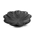 HomeBound Zwart schaaltje met bloemmotief Ø 12cm van Aluminium