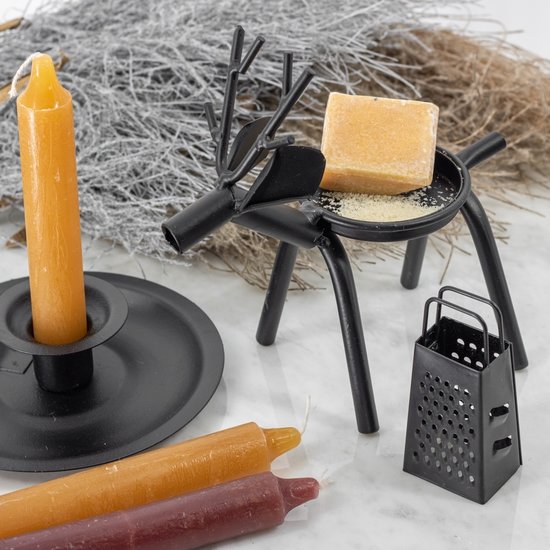 HomeBound Waxinelicht houders zwart metaal