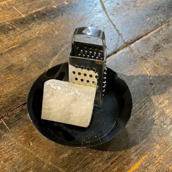 HomeBound Cadeau set amberblokje minirasp en schaaltje