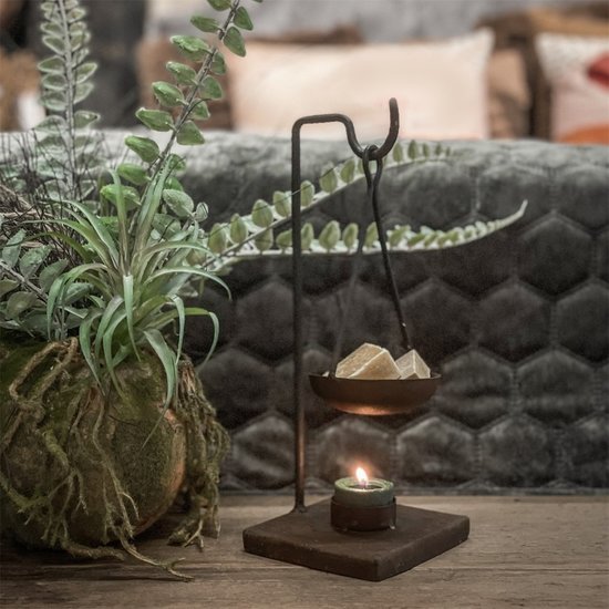 HomeBound Geurbrander zwart metaal voor amberblokjes