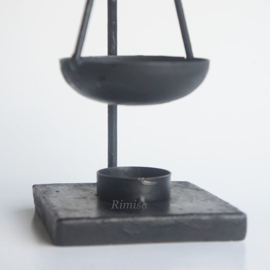 HomeBound Geurbrander zwart metaal voor amberblokjes