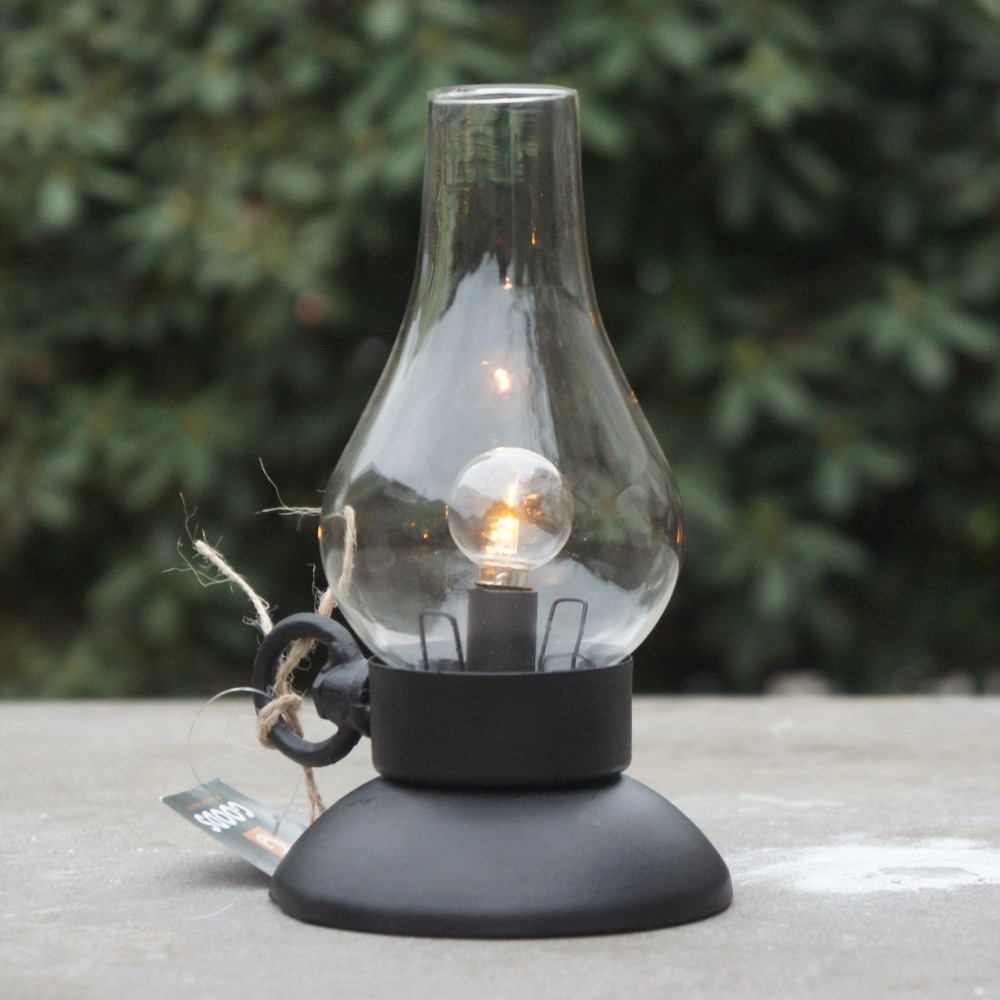 duif Shipley Complex Olie lantaarn met led lampje zwart | Rimisa sfeer en decoratie