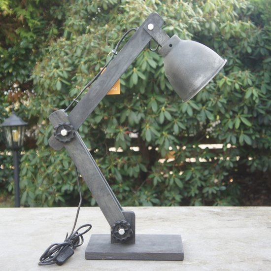 By Mooss Tafellamp Sunburn 45cm Hout