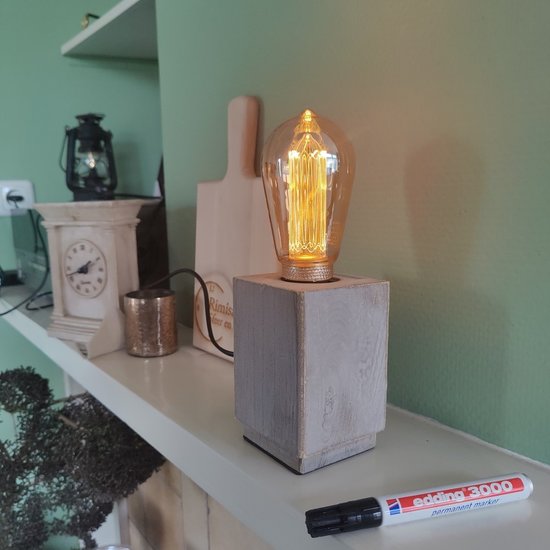 Van Maanen Tafellamp met led snoerdimmer en kooldraad led lamp