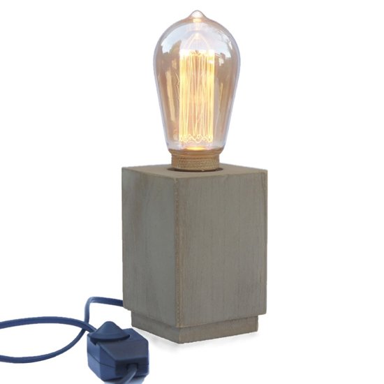Van Maanen Tafellamp met led snoerdimmer en kooldraad led lamp